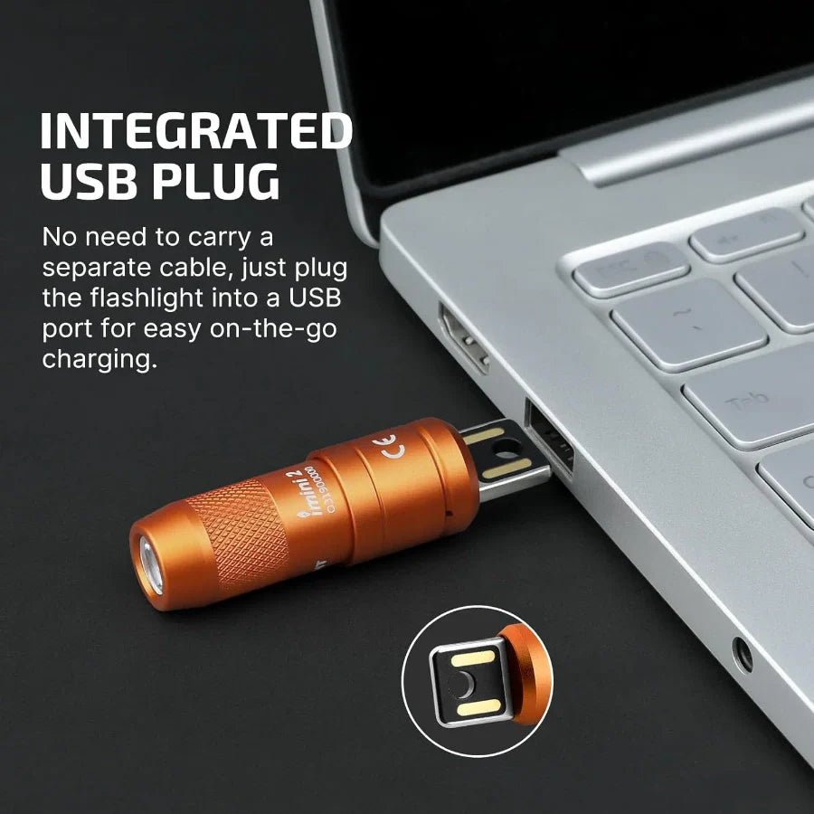 OLIGHT IMINI2OG imini 2 Rechargeable Mini Flashlight - Orange - Lined Out OLIGHT IMINI2OG imini 2 Rechargeable Mini Flashlight - OrangeFlashlights