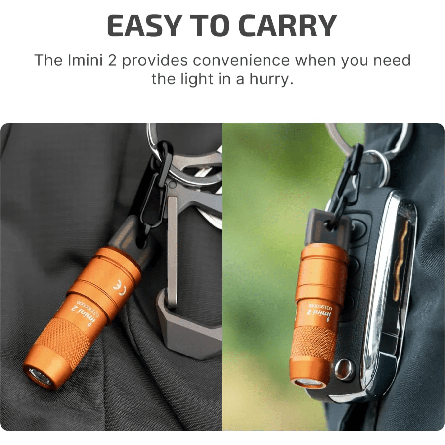 OLIGHT IMINI2OG imini 2 Rechargeable Mini Flashlight - Orange - Lined Out OLIGHT IMINI2OG imini 2 Rechargeable Mini Flashlight - OrangeFlashlights