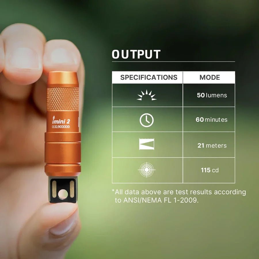 OLIGHT IMINI2OG imini 2 Rechargeable Mini Flashlight - Orange - Lined Out OLIGHT IMINI2OG imini 2 Rechargeable Mini Flashlight - OrangeFlashlights