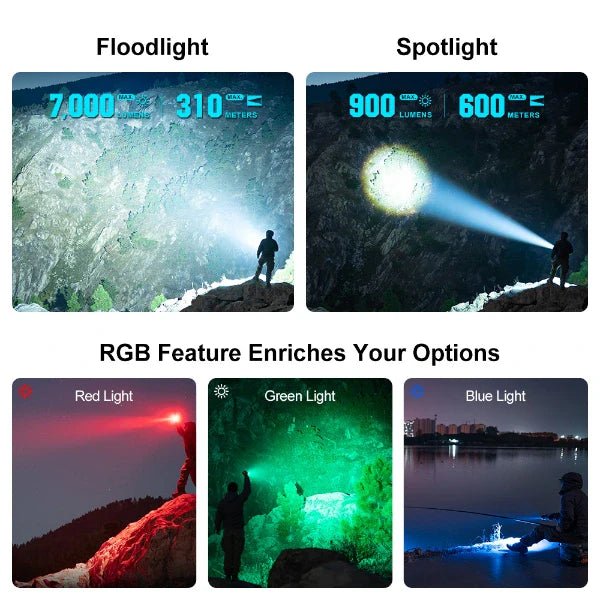 OLIGHT MARAUDERMINIBK Marauder Mini Powerful LED Flashlight With RGB - Lined Out OLIGHT MARAUDERMINIBK Marauder Mini Powerful LED Flashlight With RGBFlashlights