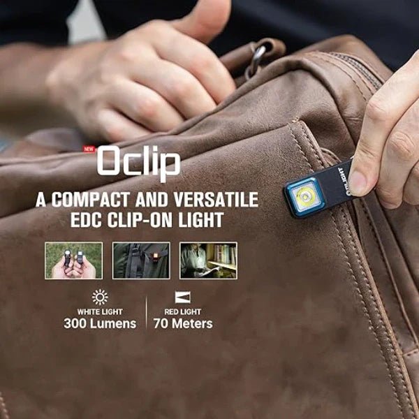 OLIGHT OCLIPBK Oclip Clip Light with White and Red Light - Black - Lined Out OLIGHT OCLIPBK Oclip Clip Light with White and Red Light - BlackFlashlights