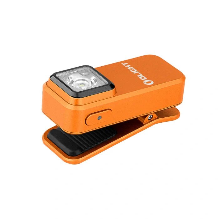 OLIGHT OCLIPOG Oclip Clip Light with White and Red Light - Orange - Lined Out OLIGHT OCLIPOG Oclip Clip Light with White and Red Light - OrangeFlashlights