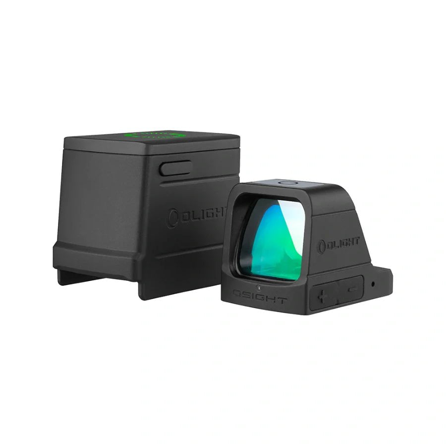 OLIGHT OSIGHTGN Osight 3 MOA with Magnetic Charging Cover - Green 3 MOA Dot - Black - Lined Out OLIGHT OSIGHTGN Osight 3 MOA with Magnetic Charging Cover - Green 3 MOA Dot - BlackFlashlights