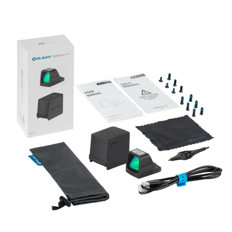 OLIGHT OSIGHTGN Osight 3 MOA with Magnetic Charging Cover - Green 3 MOA Dot - Black - Lined Out OLIGHT OSIGHTGN Osight 3 MOA with Magnetic Charging Cover - Green 3 MOA Dot - BlackFlashlights