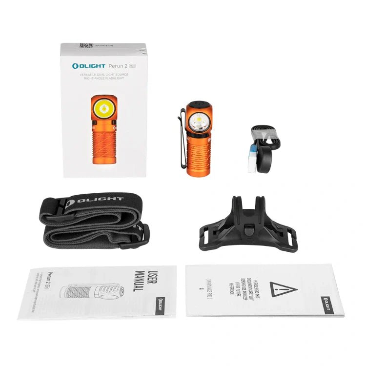 OLIGHT PERUN2MINIOG Perun 2 Mini LED Rechargeable Headlamp - Orange - Lined Out OLIGHT PERUN2MINIOG Perun 2 Mini LED Rechargeable Headlamp - OrangeHeadlamps