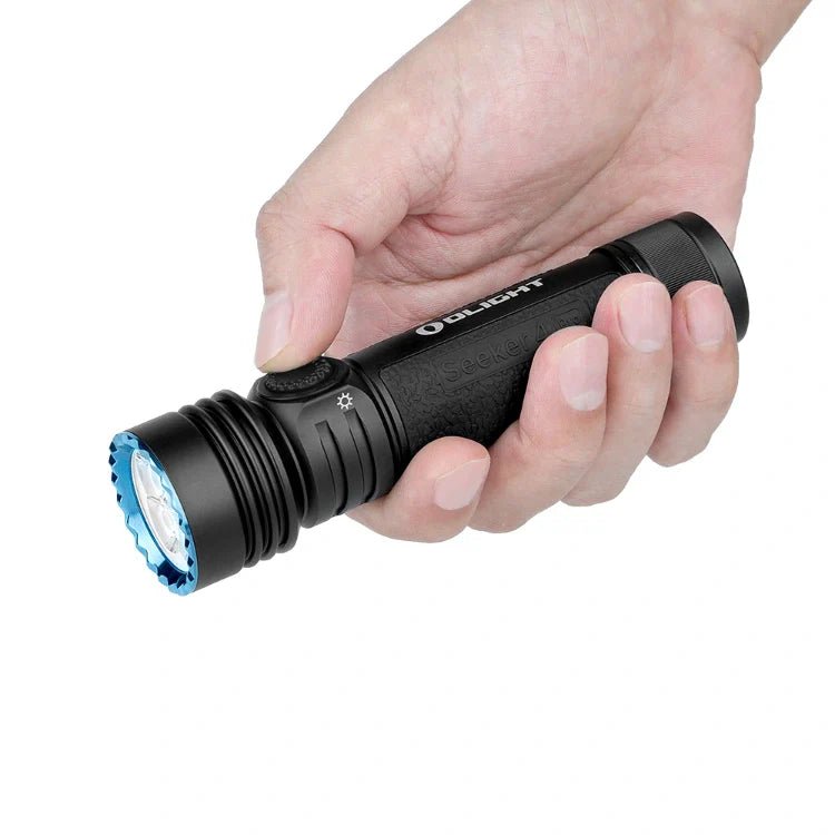 OLIGHT SEEKER4PROMTBKCW Seeker 4 Pro High Power Flashlight - Matte Black CW(5700~7000K) - Lined Out OLIGHT SEEKER4PROMTBKCW Seeker 4 Pro High Power Flashlight - Matte Black CW(5700~7000K)Flashlights