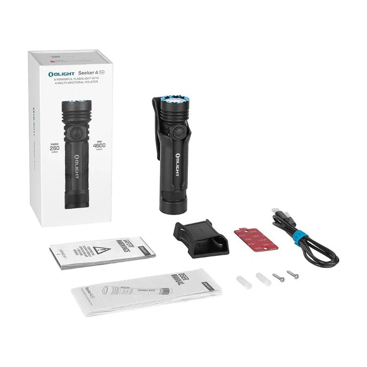 OLIGHT SEEKER4PROMTBKCW Seeker 4 Pro High Power Flashlight - Matte Black CW(5700~7000K) - Lined Out OLIGHT SEEKER4PROMTBKCW Seeker 4 Pro High Power Flashlight - Matte Black CW(5700~7000K)Flashlights