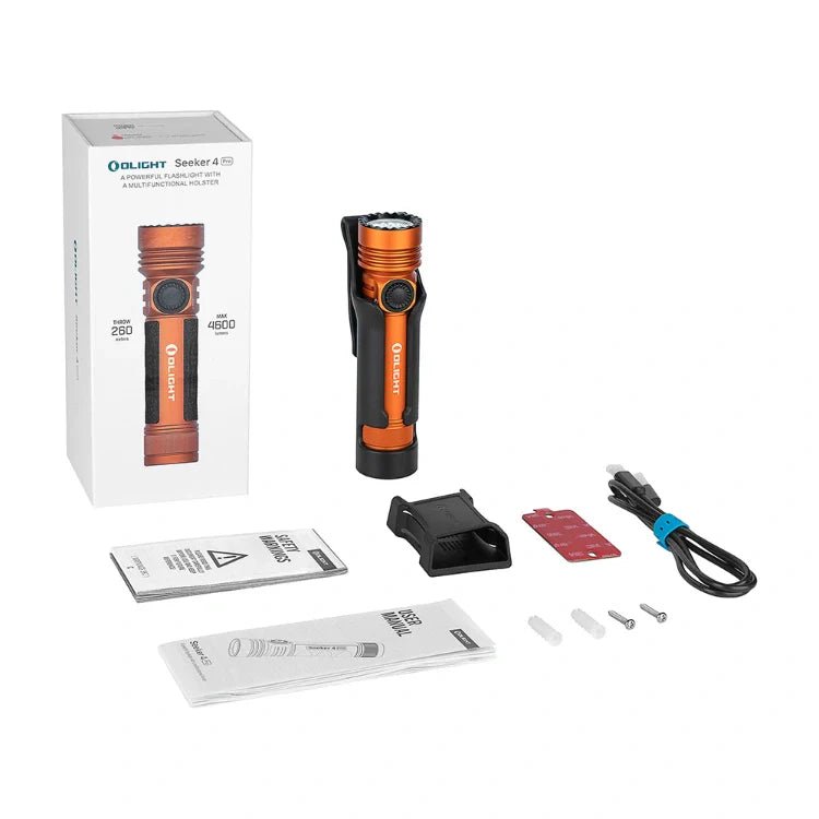 OLIGHT SEEKER4PROOG Seeker 4 Pro High Power Flashlight - Orange CW(5700~7000K) - Lined Out OLIGHT SEEKER4PROOG Seeker 4 Pro High Power Flashlight - Orange CW(5700~7000K)Flashlights