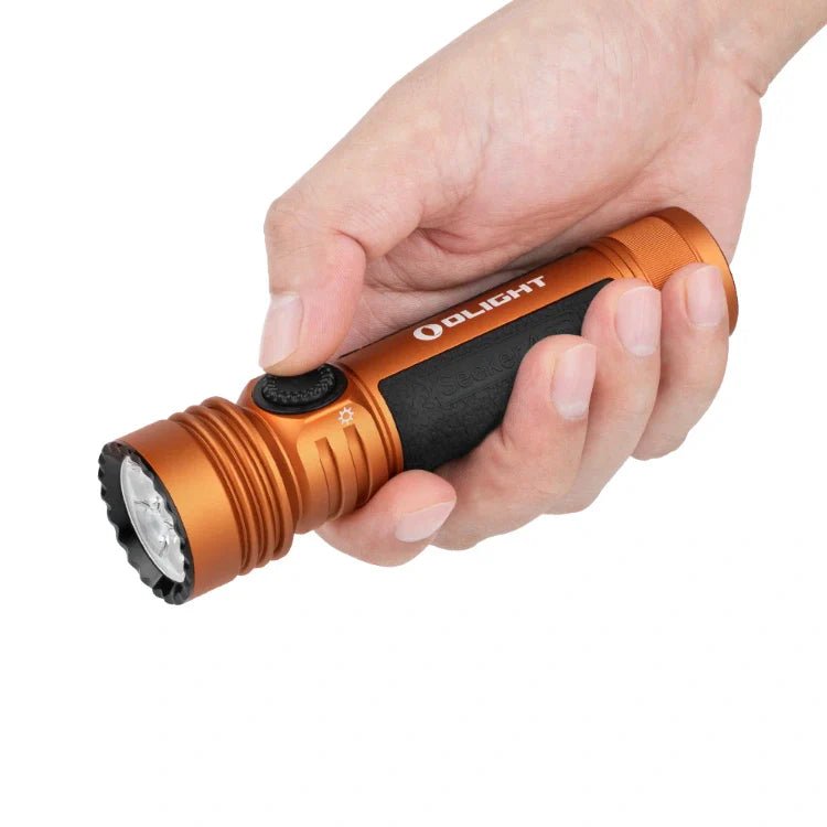 OLIGHT SEEKER4PROOG Seeker 4 Pro High Power Flashlight - Orange CW(5700~7000K) - Lined Out OLIGHT SEEKER4PROOG Seeker 4 Pro High Power Flashlight - Orange CW(5700~7000K)Flashlights