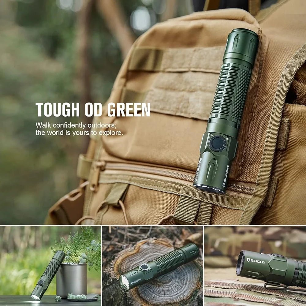 OLIGHT WARRIOR3SODG Warrior 3S High Beam Tactical Flashlight - OD Green - Lined Out OLIGHT WARRIOR3SODG Warrior 3S High Beam Tactical Flashlight - OD GreenFlashlights