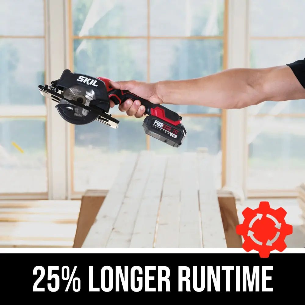 SKIL CR5435B - 00 PWR CORE 20™ 20 - Volt Brushless Cordless 4 - 1/2" Compact Circular Saw (Tool Only) - Lined Out SKIL CR5435B - 00 PWR CORE 20™ 20 - Volt Brushless Cordless 4 - 1/2" Compact Circular Saw (Tool Only)Handheld Circular Saws