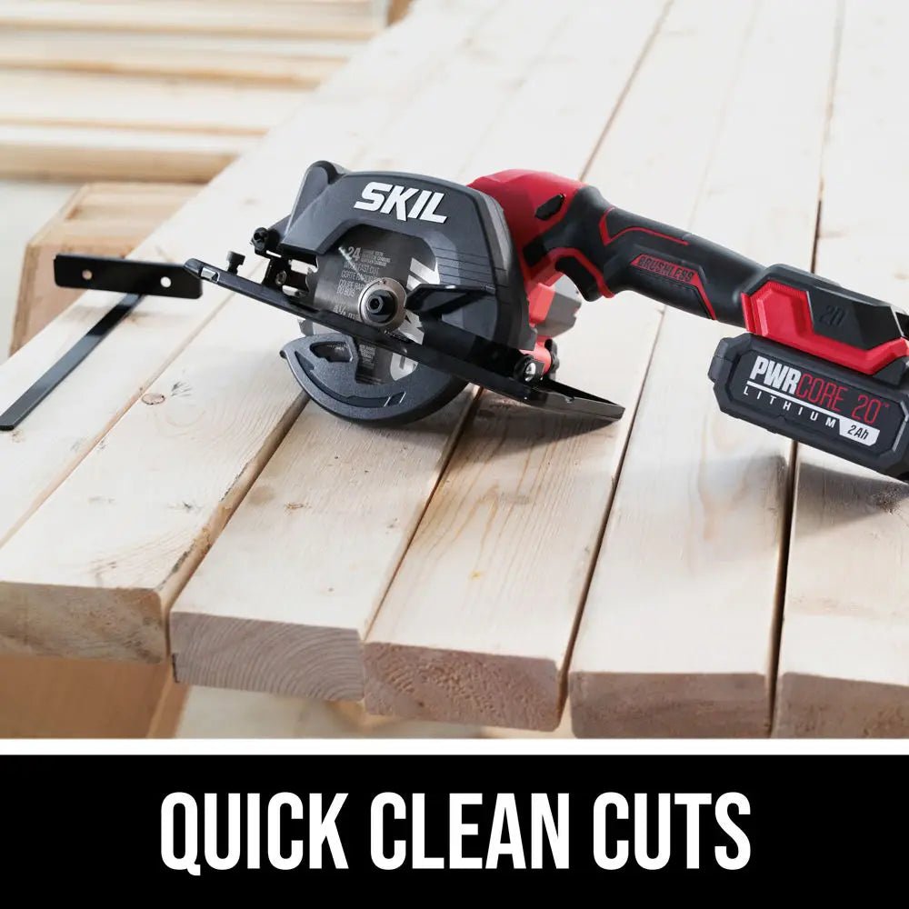 SKIL CR5435B - 00 PWR CORE 20™ 20 - Volt Brushless Cordless 4 - 1/2" Compact Circular Saw (Tool Only) - Lined Out SKIL CR5435B - 00 PWR CORE 20™ 20 - Volt Brushless Cordless 4 - 1/2" Compact Circular Saw (Tool Only)Handheld Circular Saws