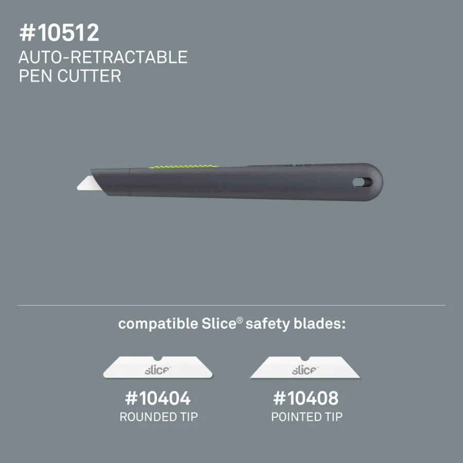 Slice® 10512 Auto - Retractable Pen Cutter - Lined Out Slice® 10512 Auto - Retractable Pen CutterCraft Knives