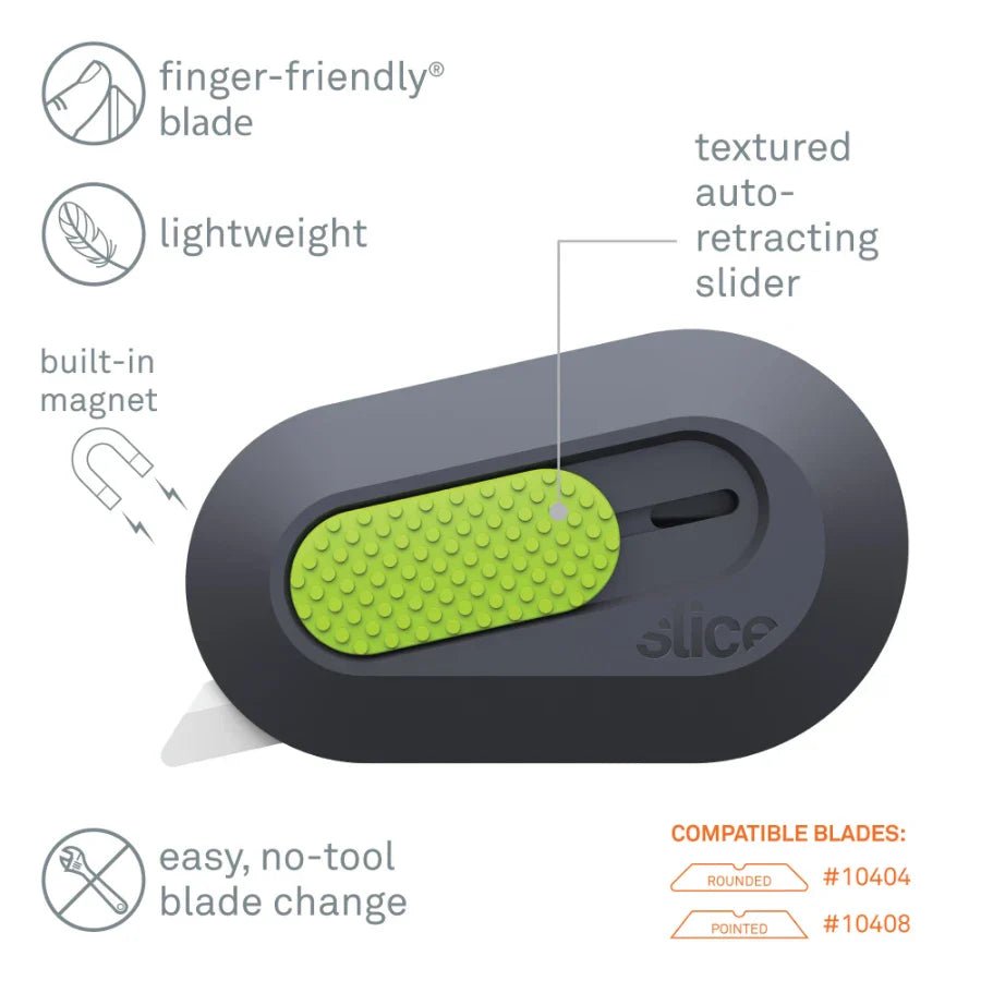 Slice® 10514 Auto - Retractable Mini Cutter - Lined Out Slice® 10514 Auto - Retractable Mini CutterCraft Knives