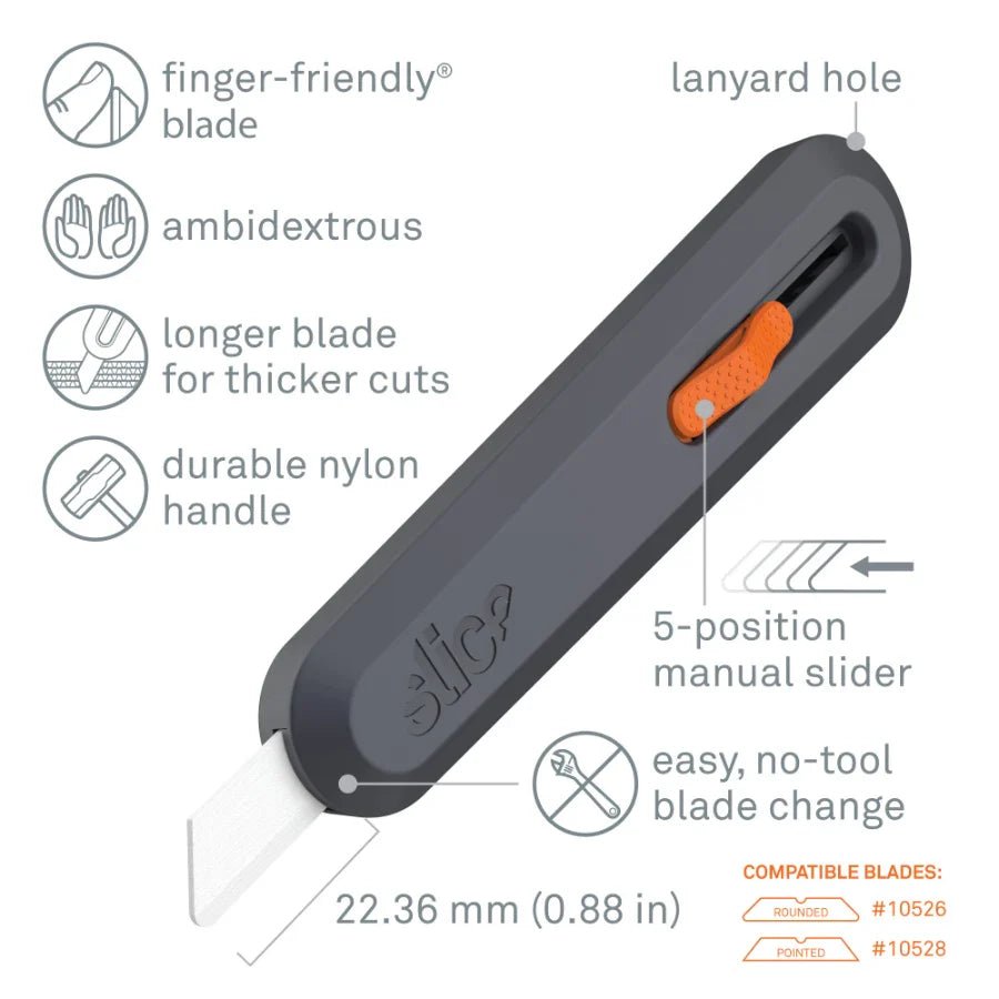Slice® 10550 Manual Utility Knife - Lined Out Slice® 10550 Manual Utility KnifeCraft Knives