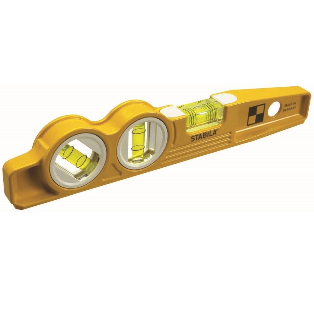 Stabila 25245 Type 81SMW45 Die Cast Three Vial Torpedo Spirit Level - Lined Out Stabila 25245 Type 81SMW45 Die Cast Three Vial Torpedo Spirit LevelSpirit Levels