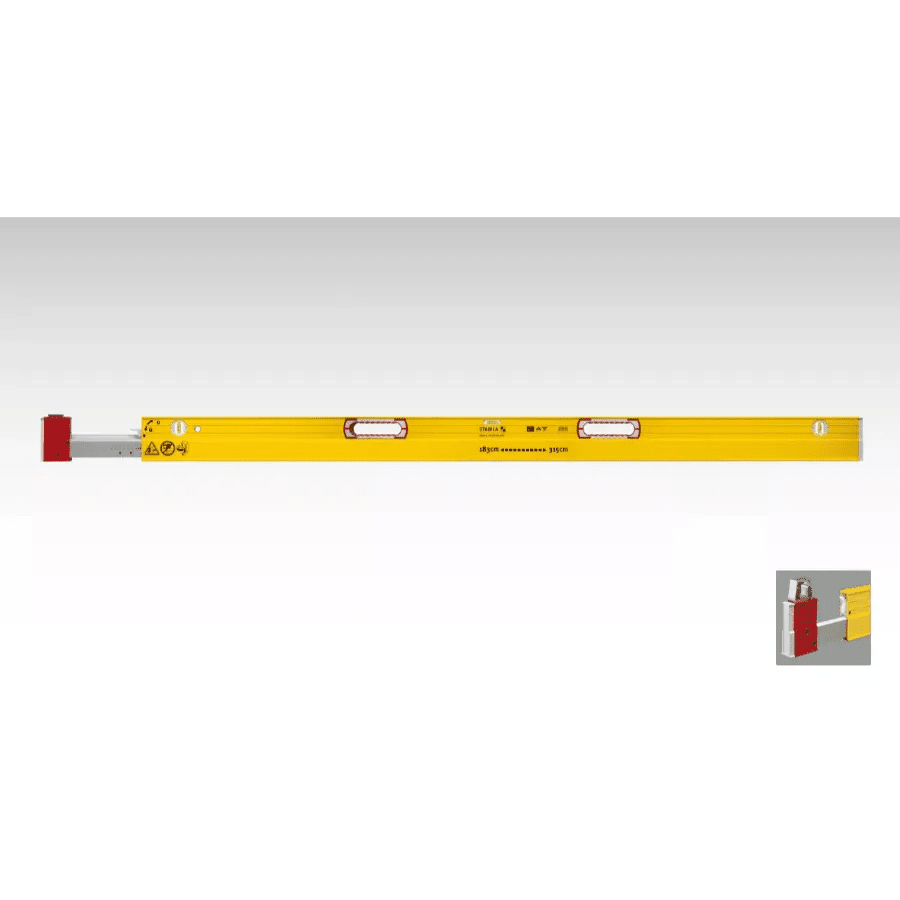Stabila 35712 7' - 12' Extendable Plate Level w/ Removable Standoffs - Lined Out Stabila 35712 7' - 12' Extendable Plate Level w/ Removable StandoffsLevels
