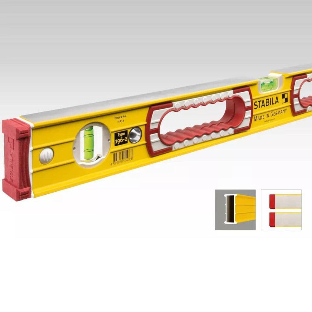 Stabila 37816 Type 196, 48 inch plus 16 inch Heavy Duty Spirit Level Set - Lined Out Stabila 37816 Type 196, 48 inch plus 16 inch Heavy Duty Spirit Level SetSpirit Levels