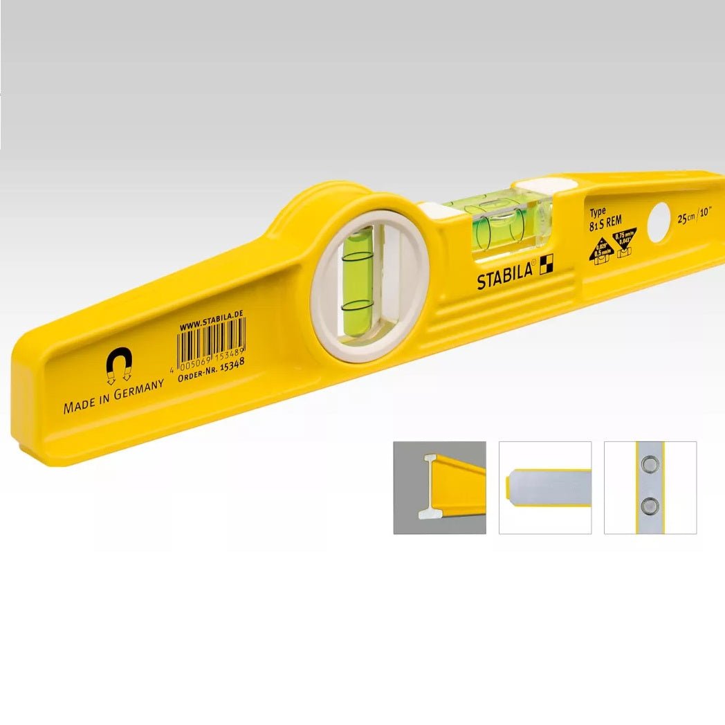 Stabila 48380 Magnetic 3 Spirit Level Set - 24 inch 48 inch 10 inch Torpedo and Case - Lined Out Stabila 48380 Magnetic 3 Spirit Level Set - 24 inch 48 inch 10 inch Torpedo and CaseSpirit Levels